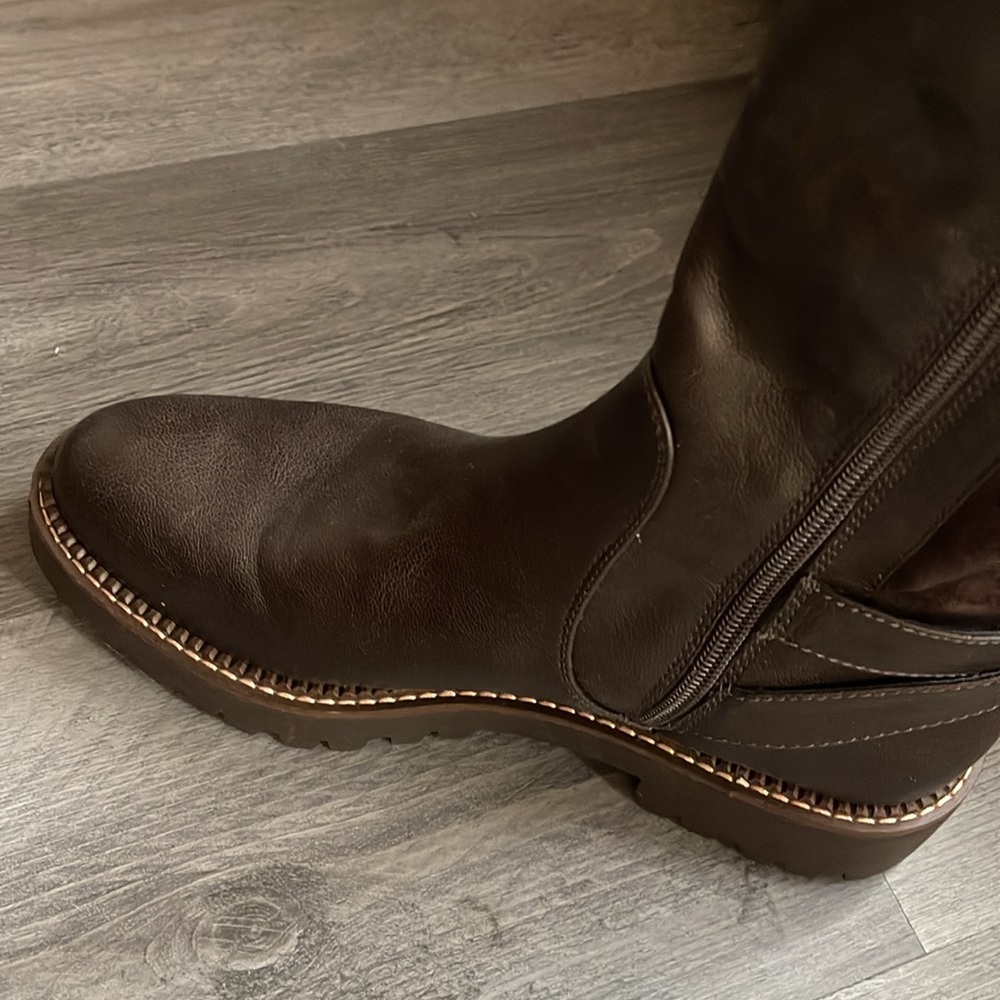 Nordstrom Rack Brand Faux Leather Lug Boots View 3